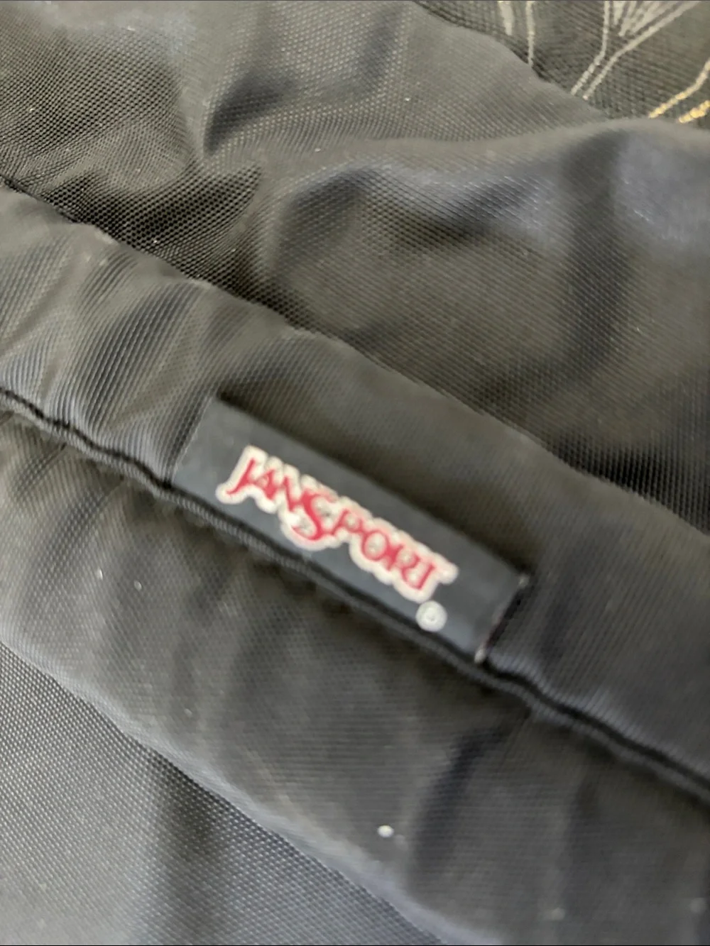 Jansport Black Backpack with Geometric Diamond Print